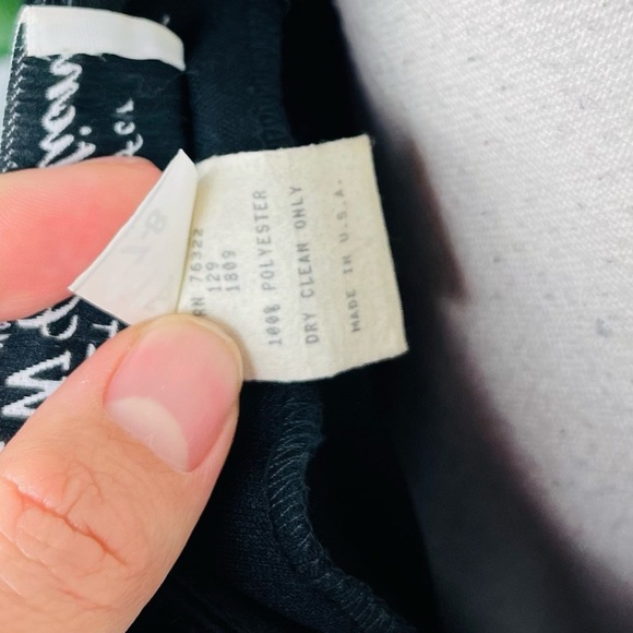 Vintage Shuet Young for HW Collections Black Finger Flapper Style Midi Dress - Picture 7 of 7